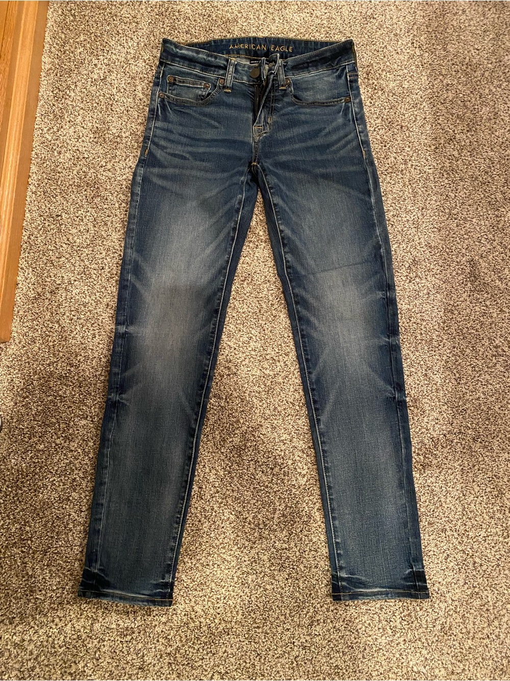American Eagle Men’s Next Level Flex Dark Wash Stretch Skinny Jeans - size 28x30